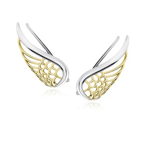 Cercei ear cuffs argint placati cu aur galben aripi DiAmanti Z1711EGR-DIA (Argint 925‰ 2 g.)